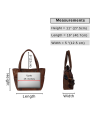  Women Tote Buffalo Leather Brown Shoulder Bag Large Office Handbag Shopper Purse